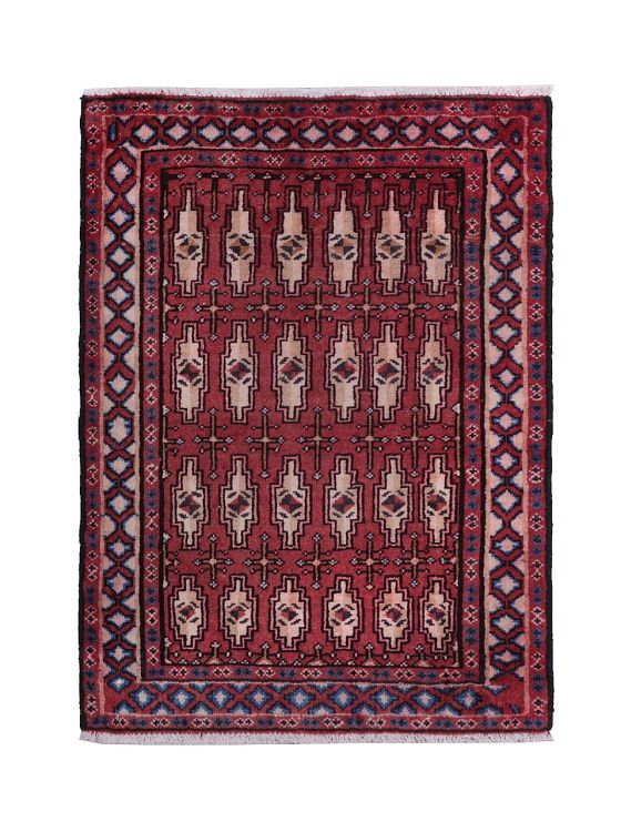 size:108x82cm トルクメン 手織り絨毯 ペルシャ絨毯 トルクメン絨毯 手織り トルクメン【リビングサイズ】 A1