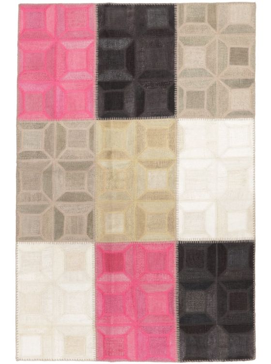 87 x 53 cm Vintage bohème Oriental fait à la main Patchwork tenture murale tapis No:22/59 - Canada