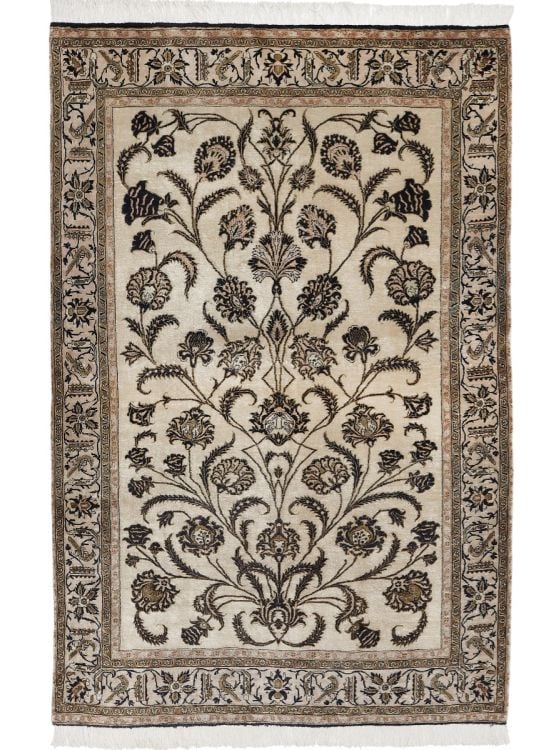 手織りペルシャ絨毯　新品　コルクシルク　タブリーズ産　50raj 153×102 タブリーズ産 50RAJ ペルシャ絨毯 152×101cm– MARC My Aladdin's