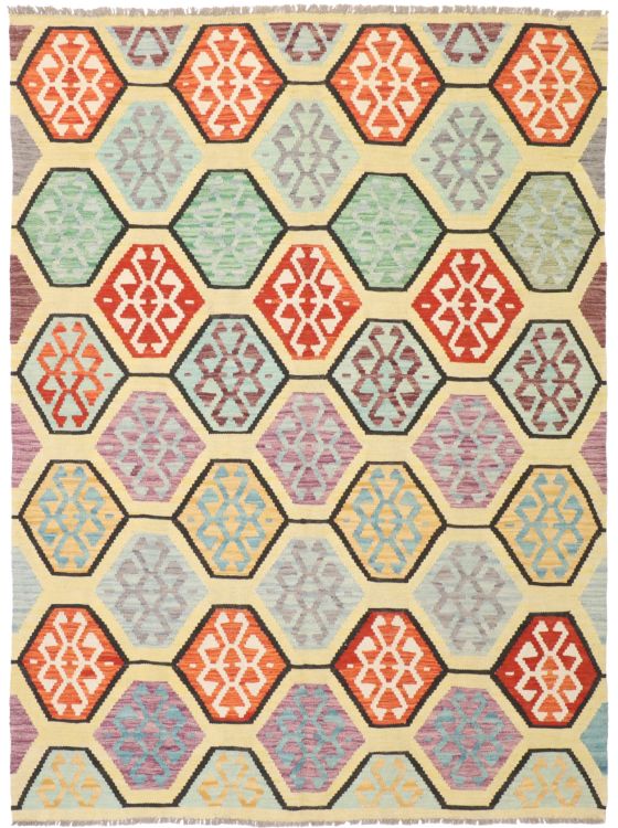 アースカラーのアフガンキリム キリム・アフガン - キリム・オリエンタル - キリムーペット