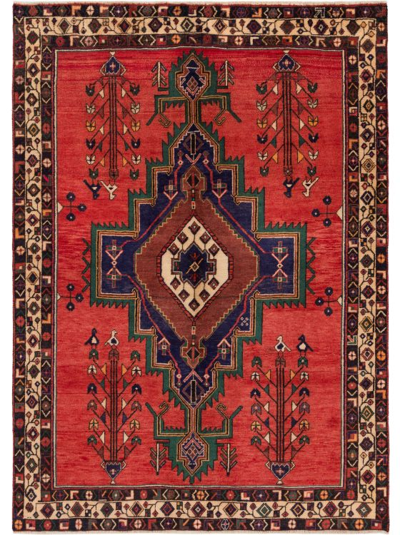 Tapis Persan Nomade Sirjan 201X146 Cm, Orient, Rouge