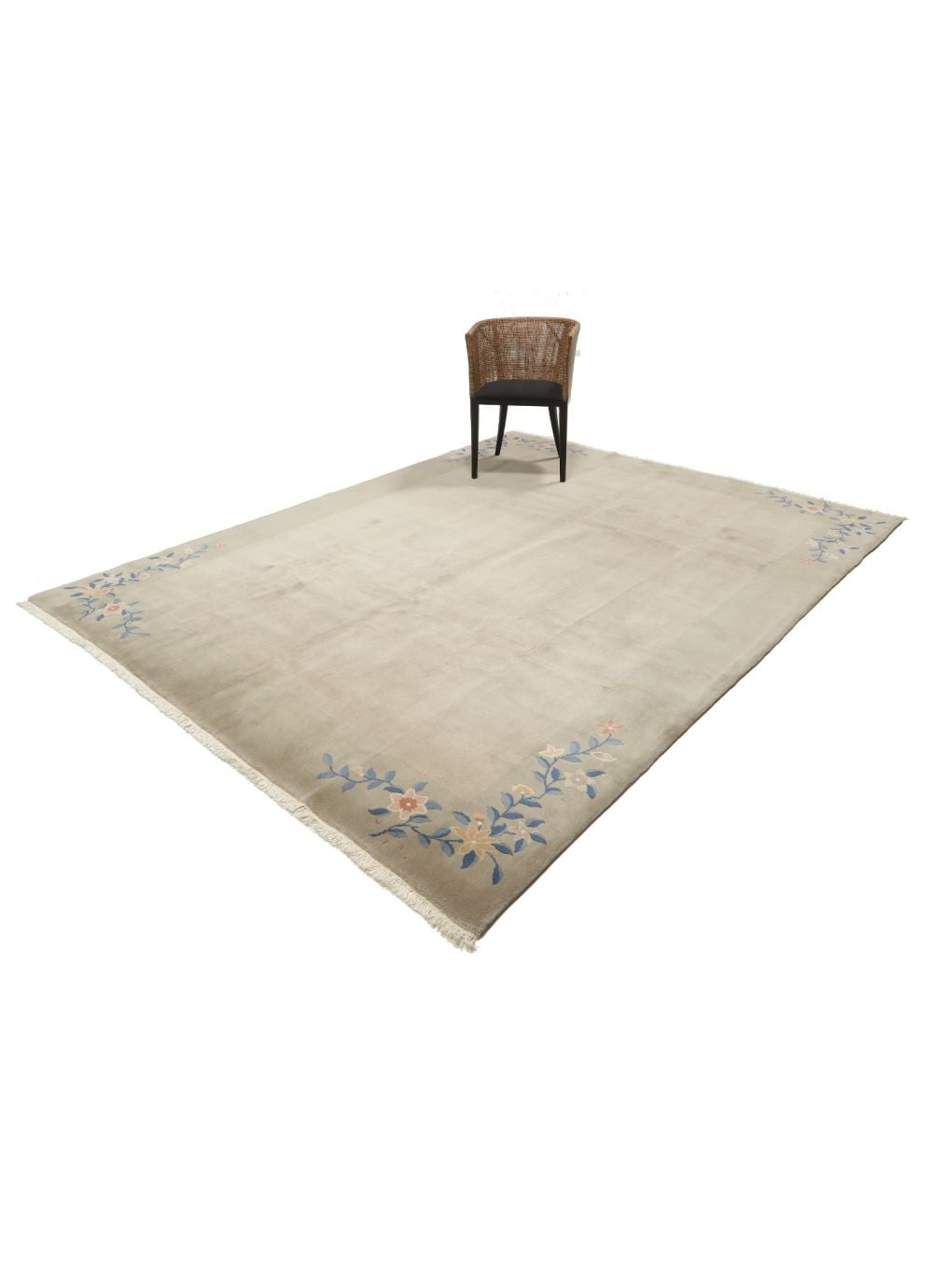 中国アンティーク　手織りシルク絨毯 中国 アンティーク Art Deco