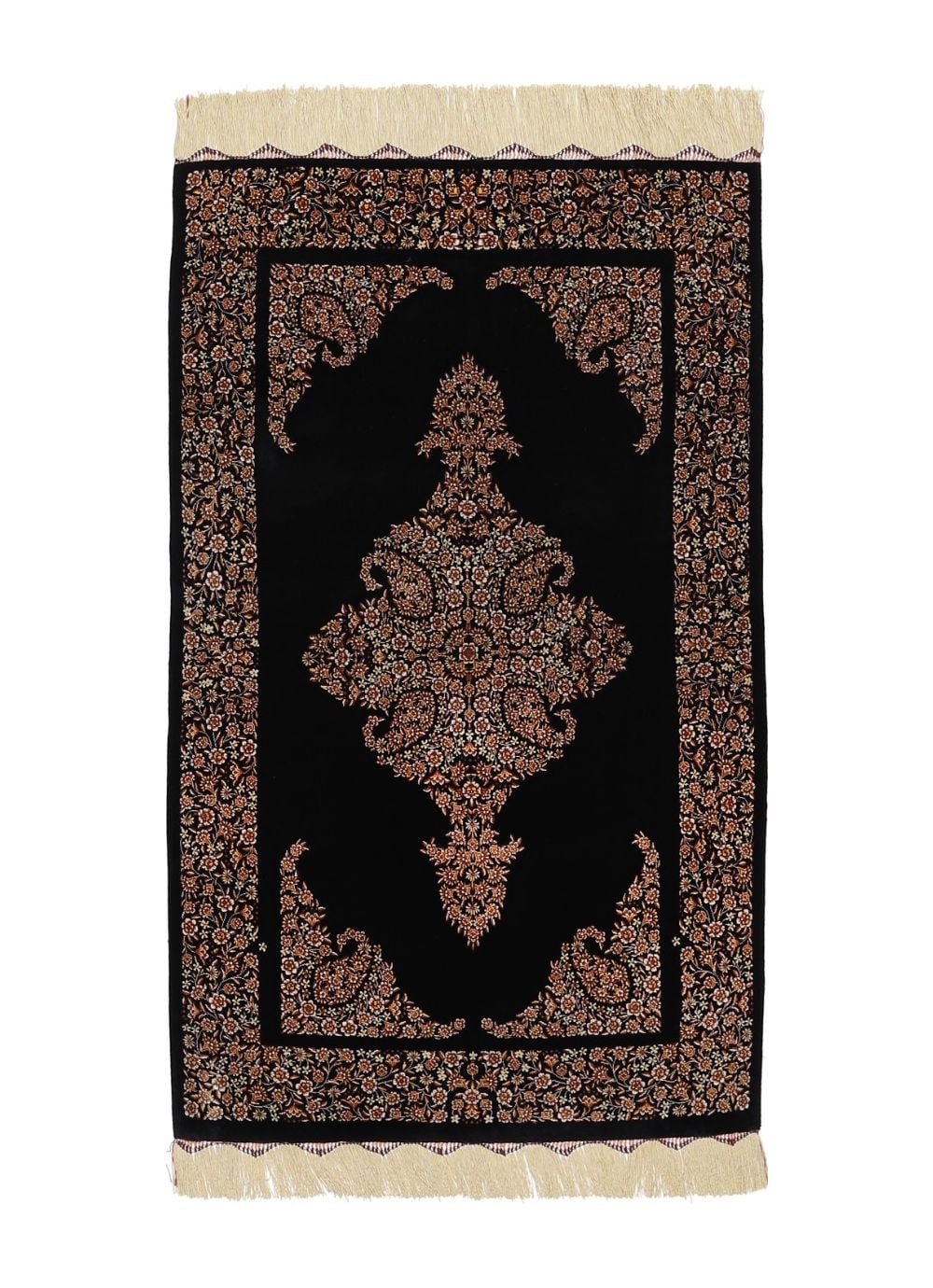 絨毯　クムシルク　手織り クム シルク