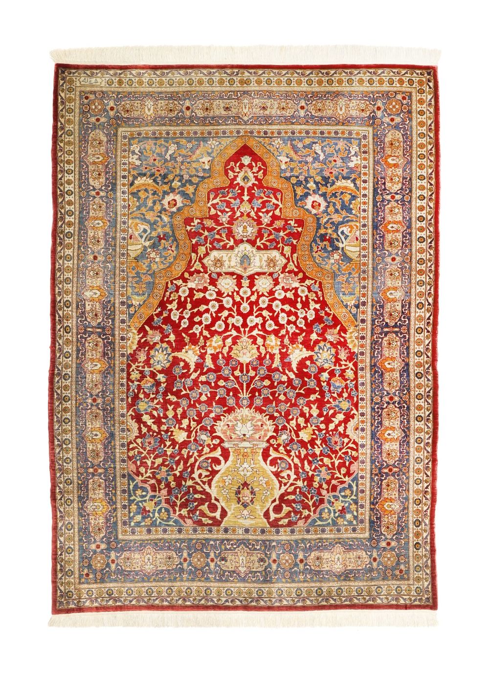 美品 手織り シルク トルコ HEREKE ヘレケ ゴルダニ文様 ペルシャ 絨毯 楽天市場】世界最高の絨毯 手織り ヘレケ シルク絨毯ダブル