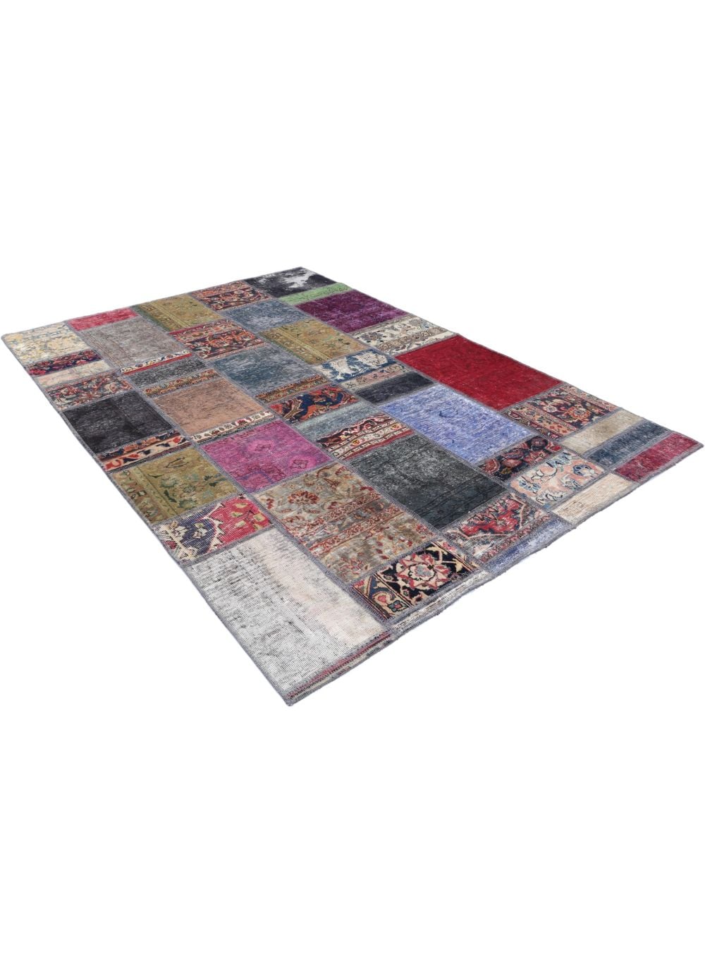 ペルシャ絨毯 パッチワーク アンティーク 151x151手織り クリーニング済み ペルシャ絨毯 パッチワーク アンティーク 151x151手織り